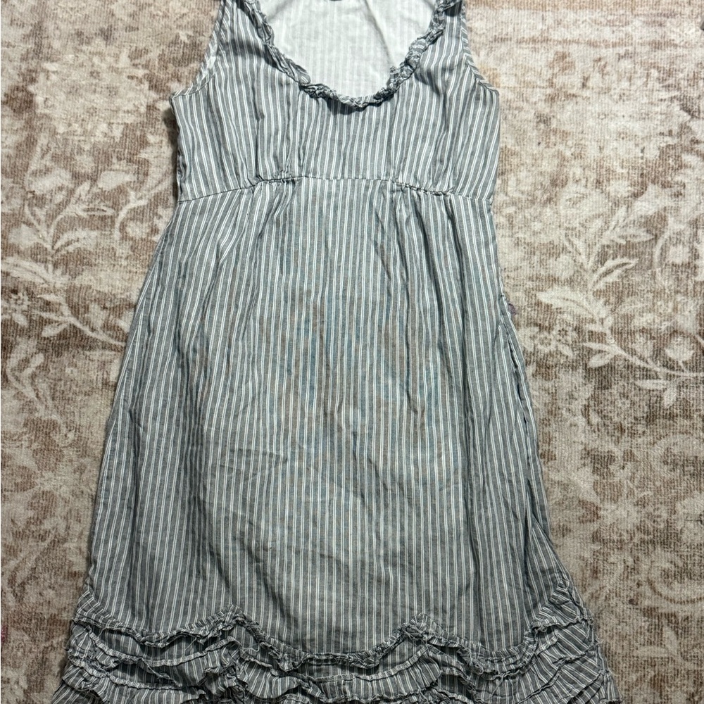 Converse Backless Gray Striped Dress